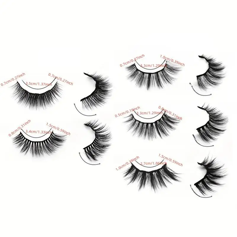 10 pairs of magnetic false eyelashes with 2 magnetic liquid pens, long and curly, reusable, stable and easy to remove