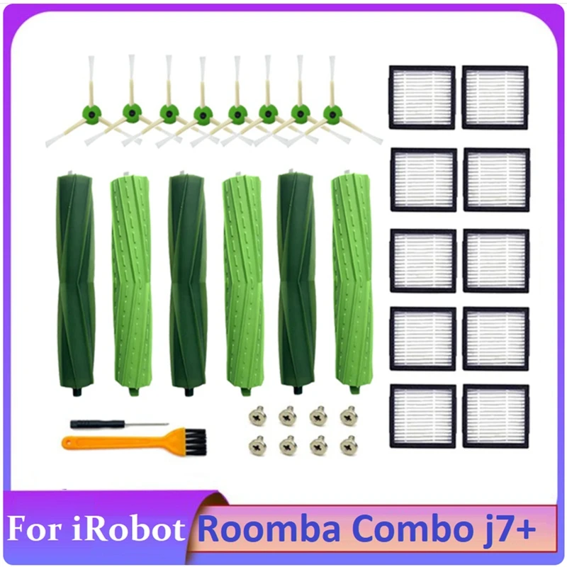 Pièces de rechange pour aspirateur robot IRobot Roomba série I7 E5 E6 I3, brosse en caoutchouc, filtre Hepa, brosse latérale