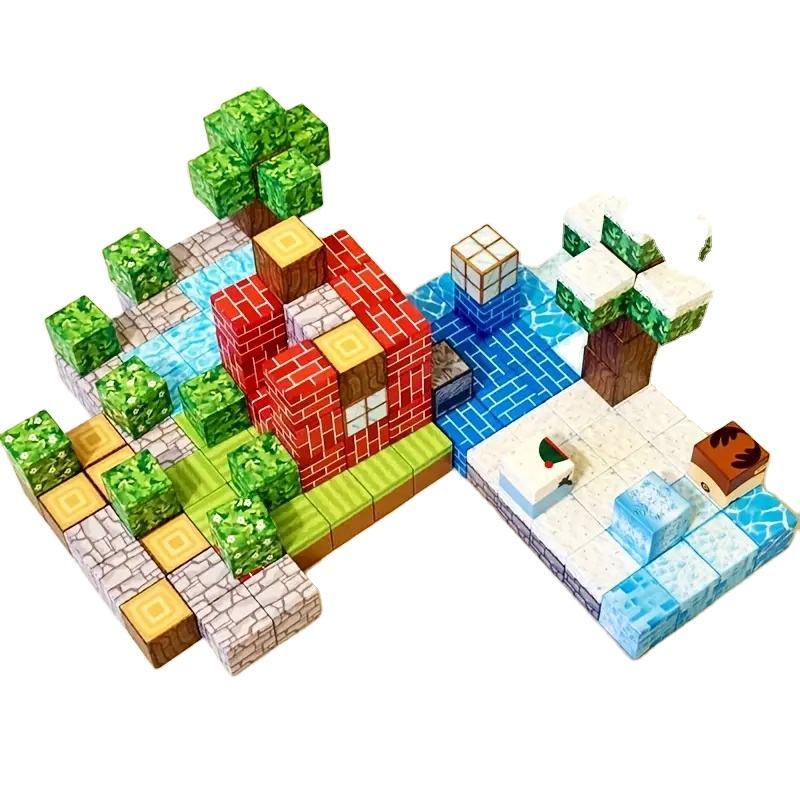  Magnetic Building Blocks Magnet Cube Set For Boy Girl Kid Age 3+ Diy Model Children Toy 