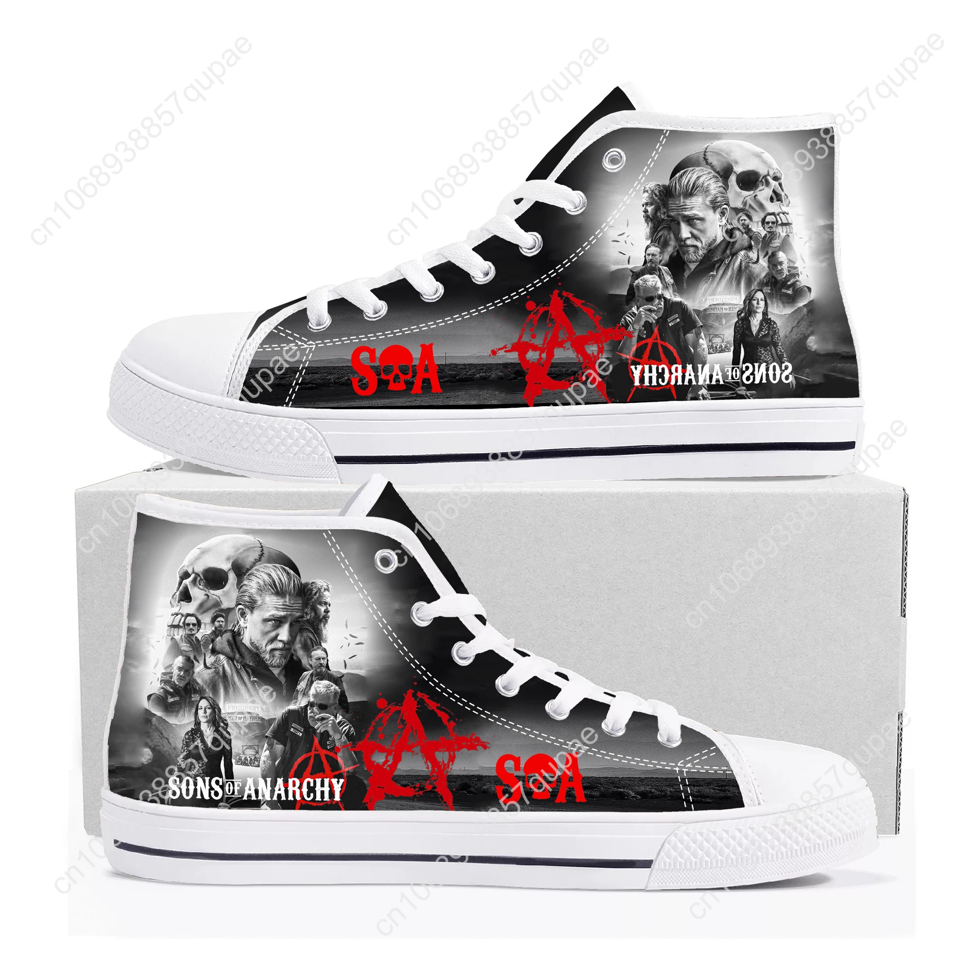 Sons Of Anarchy SOA High Top High Quality Sneakers Mens Womens Lightweight Canvas Sneaker Ghana Hiking Casual Custom Shoes