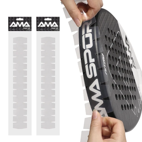 AMA SPORT Cinta protectora para raqueta de padel Paquete de 2/4 Protector de bordes Cinta de marco liviana duradera y fácil de reemplazar