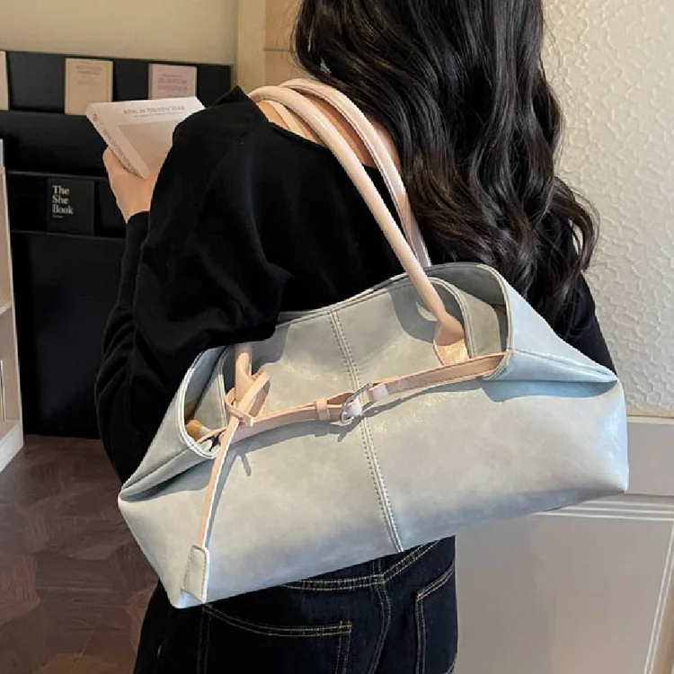 

Новая корейская простая элегантная сумка-тоут 2026 года: женственная, универсальная, для поездок на работу, на одно плечо, подмышечная, большая вместимость