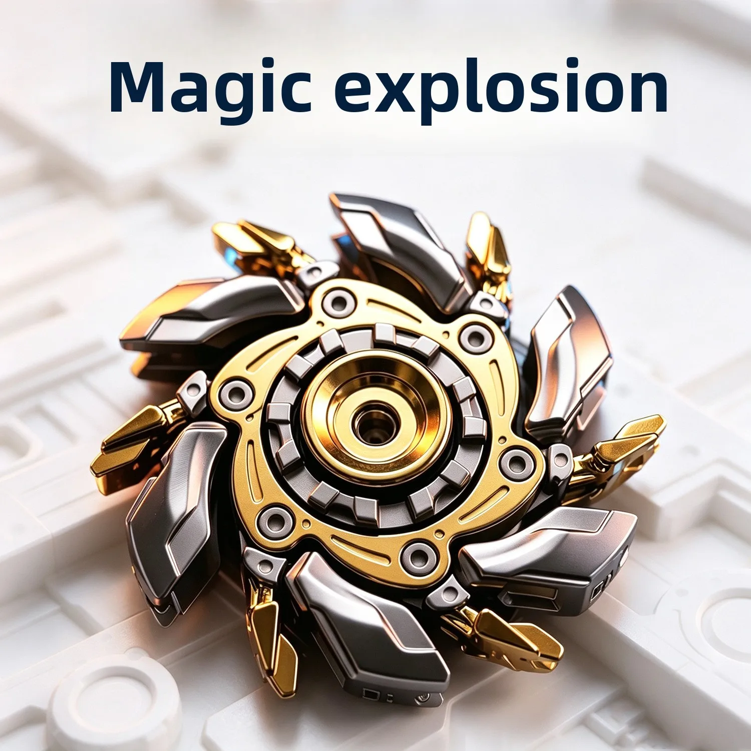 Rotary open armor alloy fingertip gyro, restless gyro solution EDC decompression toy metal toy blind box
