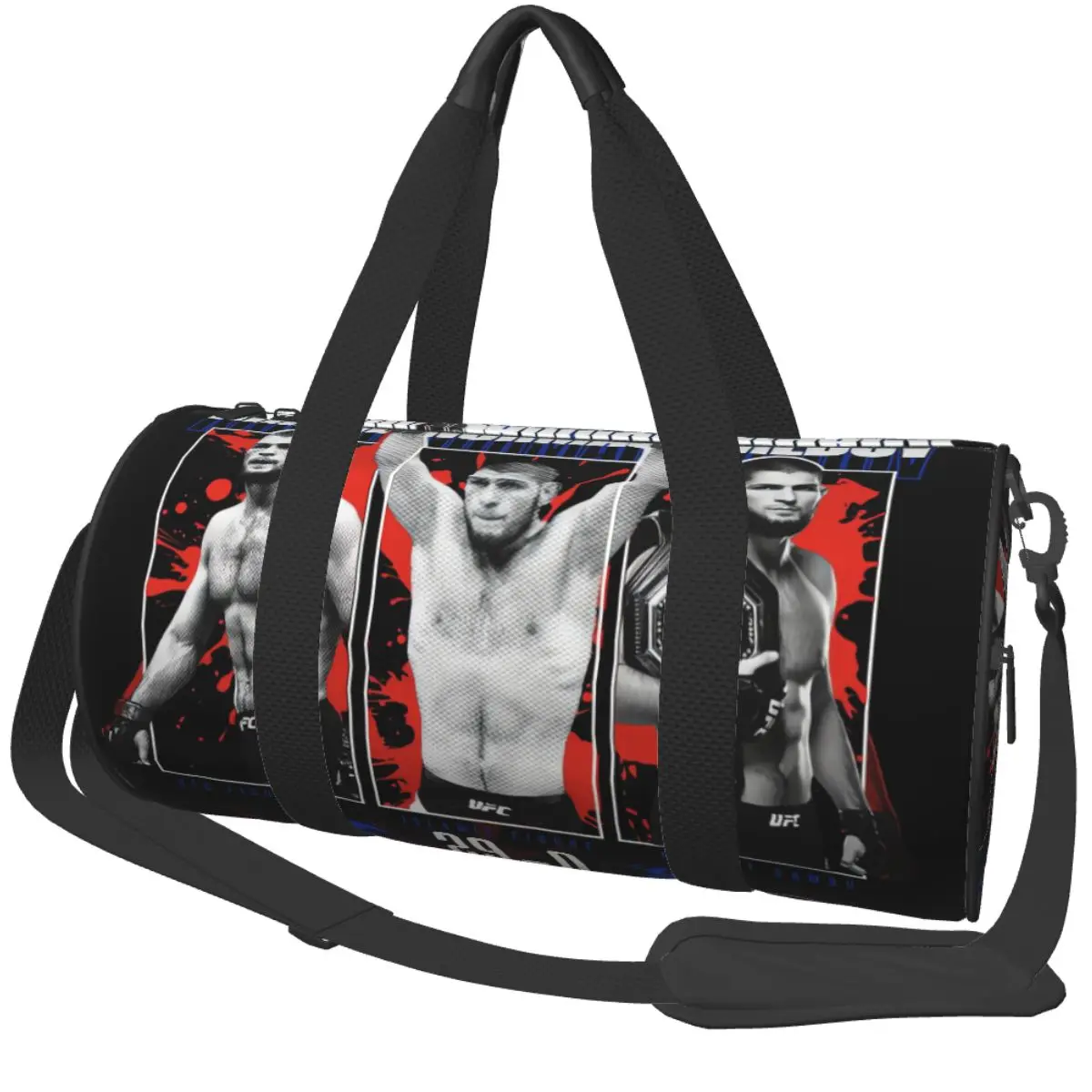 Khabib Nurmagomedov Sport Bags with Shoes Gym Bag Portable Men Women Printed Handbag Training Colorful Fitness Bag