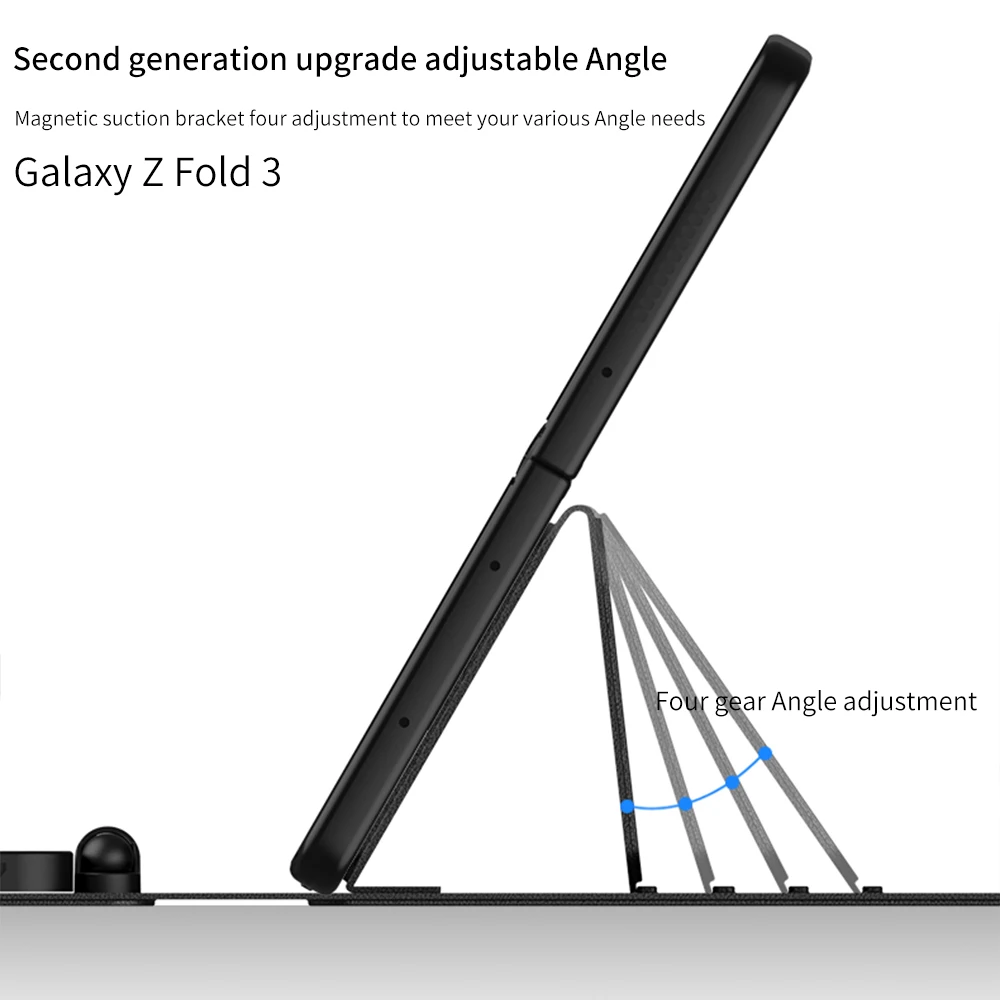 Imagem -03 - Fold Teclado sem Fio para Samsung Galaxy Couro pu Tampa do Suporte Mouse Caneta Stylus Magnético Fold Case