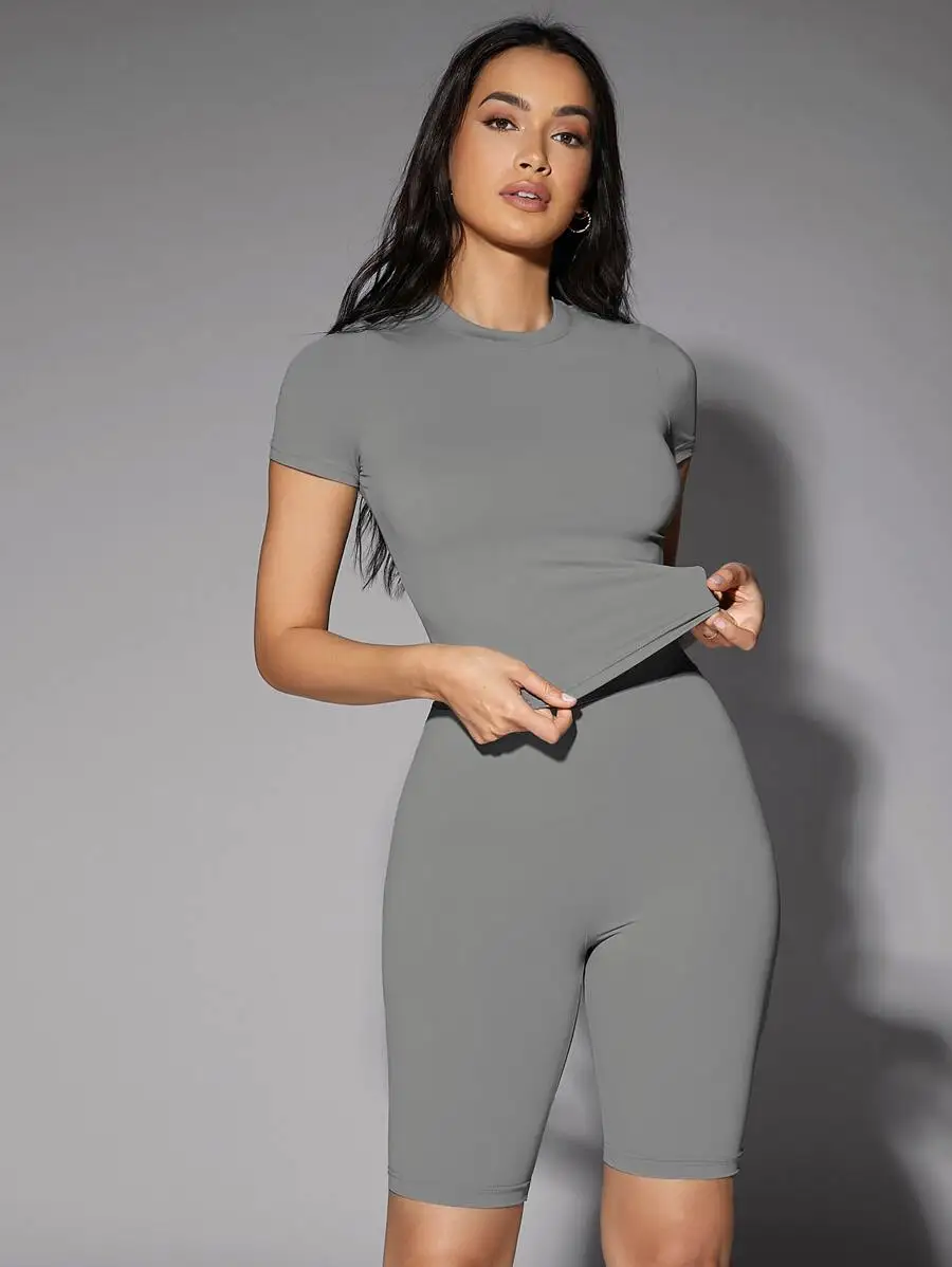 Silquee Camiseta ajustada sólida