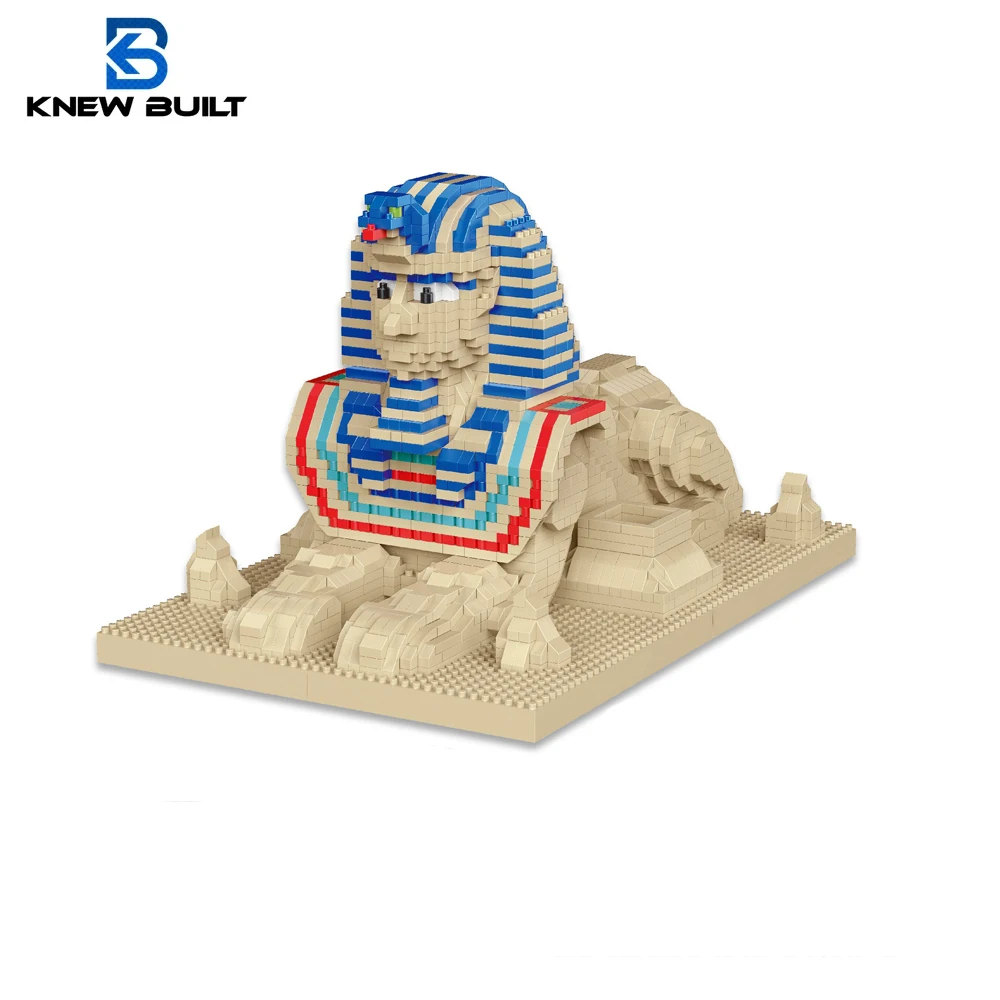 Sphinx Model Building Micro Mini Blocks Ancient Famous Architecture for Collectors - Experience Historical Essence Decor Toy Set