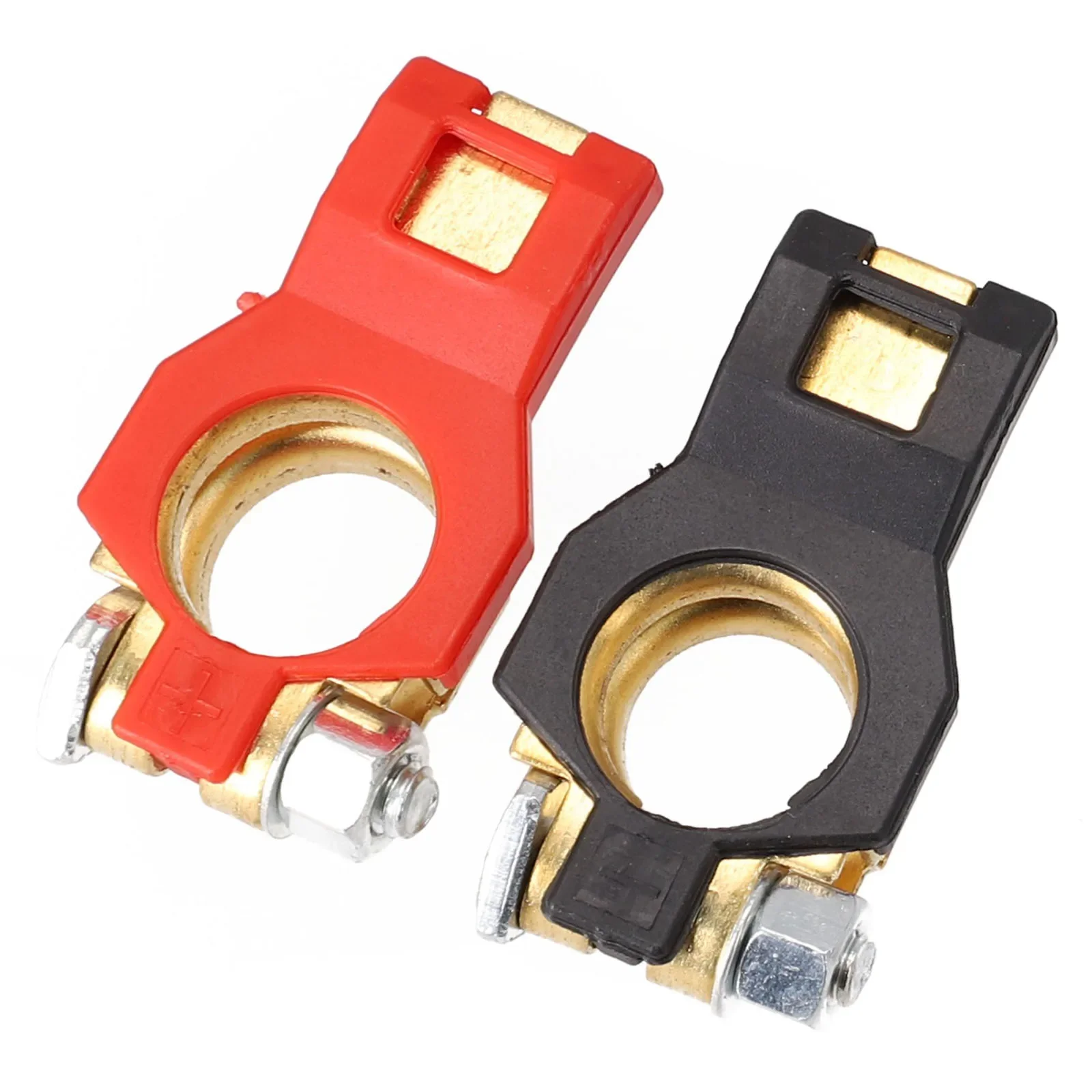 2Pcs Car Battery Terminal Wire Cable Clamp Quick Release Clamp Clip Connector Auto Caravan Boat 12V 24V Positive + Negative