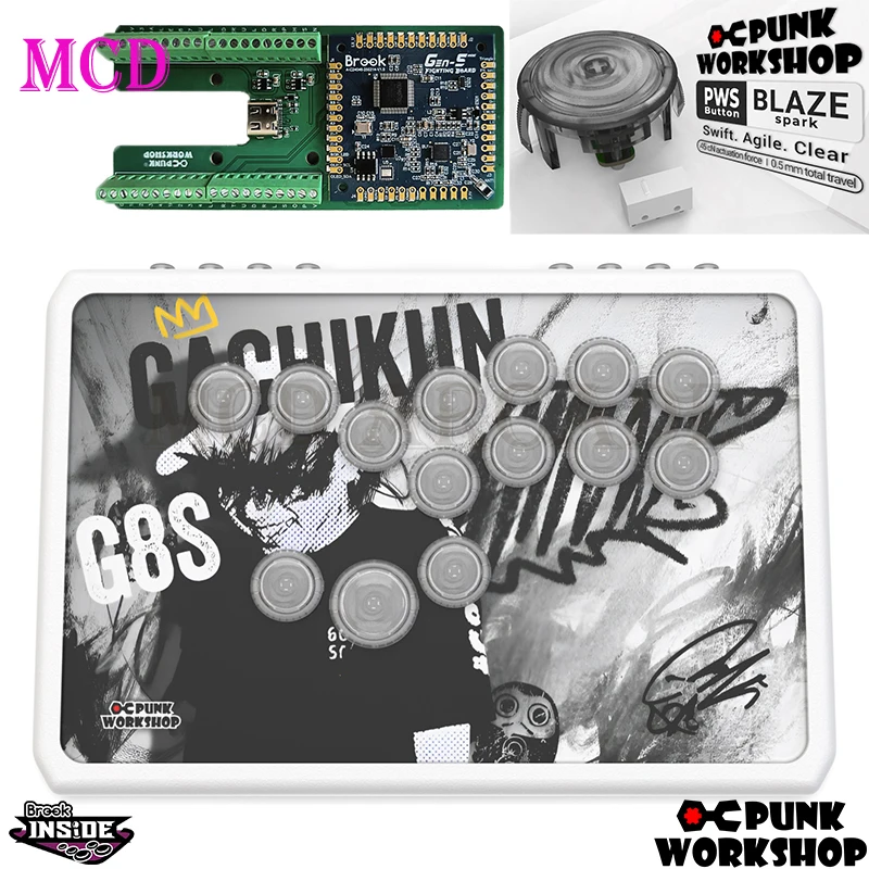 Punk Workshop R14 Leverless Arcade Fighting Controller HitBox PWS