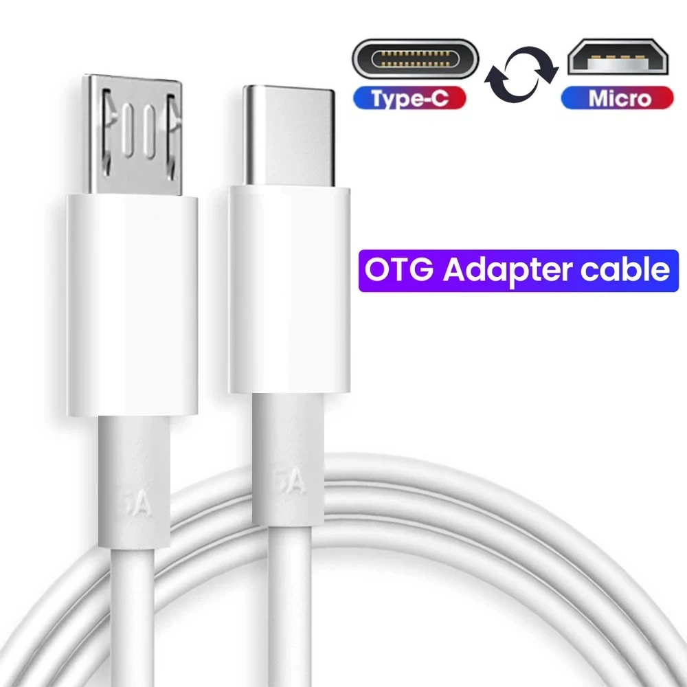 NNBILI USB Type C naar Micro 5 V/2.4A Snel Opladen 480 Mbps Dataoverdracht OTG Adapter Kabel voor Samsung Xiaomi Huawei Macbook Pro