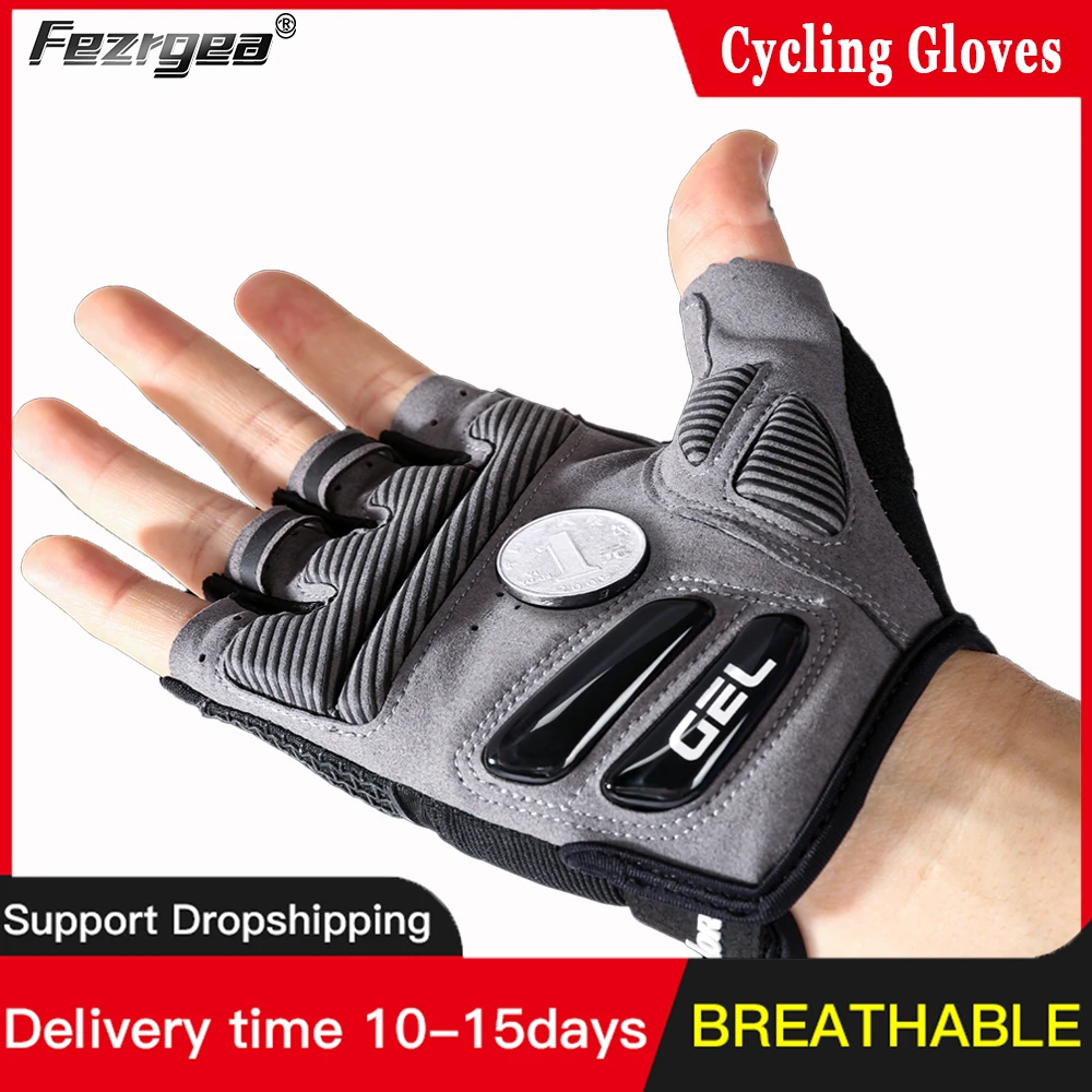 2023 Half-Finger Men'S And Women'S Cycling Gloves Liquid Silicone Shock-Absorbing Breathable Sports Bike Fitness Gloves