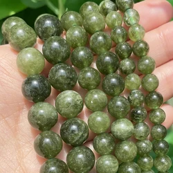 Natural Minerals Stone Green Jades Round Loose Spacer Beads for Needlework Jewelry Making DIY Bracelet Accessories 15'' 6 8 10mm