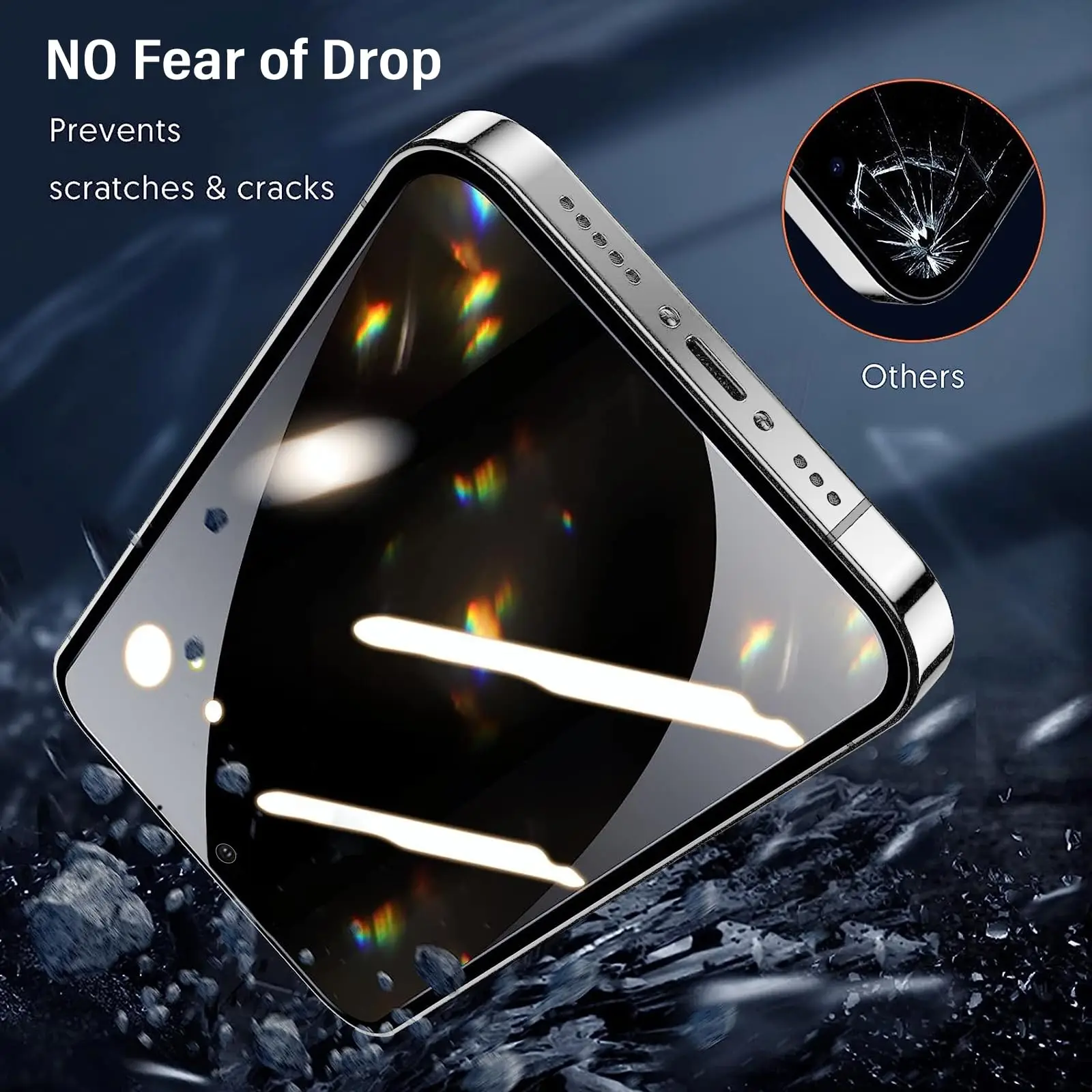 Anti-Spionage-Displayschutz für POCO X5 Pro Xiaomi, gehärtetes Glas, 9H Sichtschutz, Peep Scratch, hohes Aluminiumgehäuse, freundlich – Detail 7