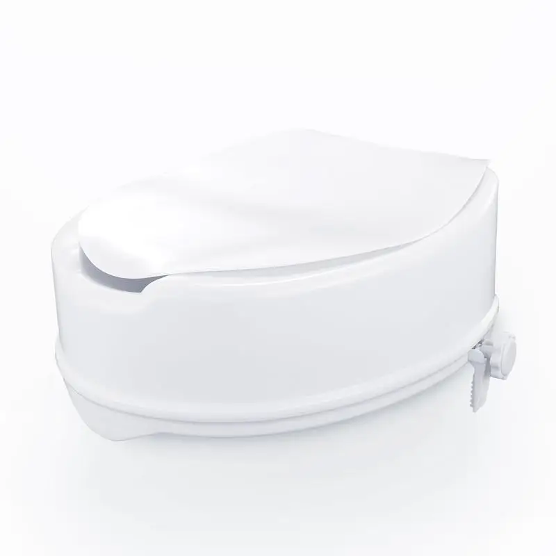

Free Shipping-Raised Toilet Seat 5" Raised 300 lbs Universal Toilet Riser for Elderly
