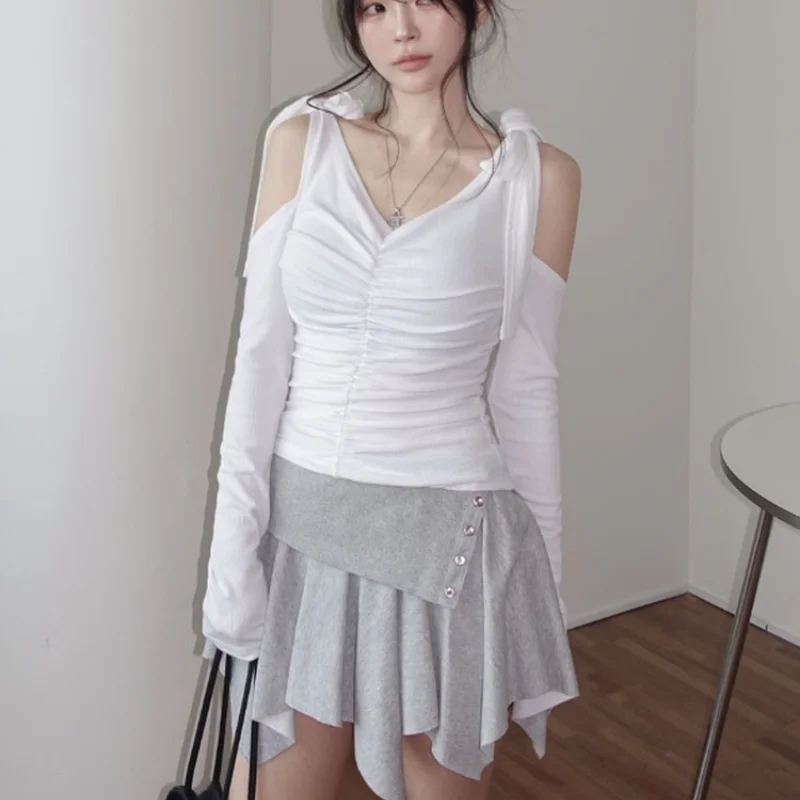

Women's Short Half-length Skirt Summer New Style Dongda Gate Irregular Hem Flip Waist Polyester Fiber Casual Skirt