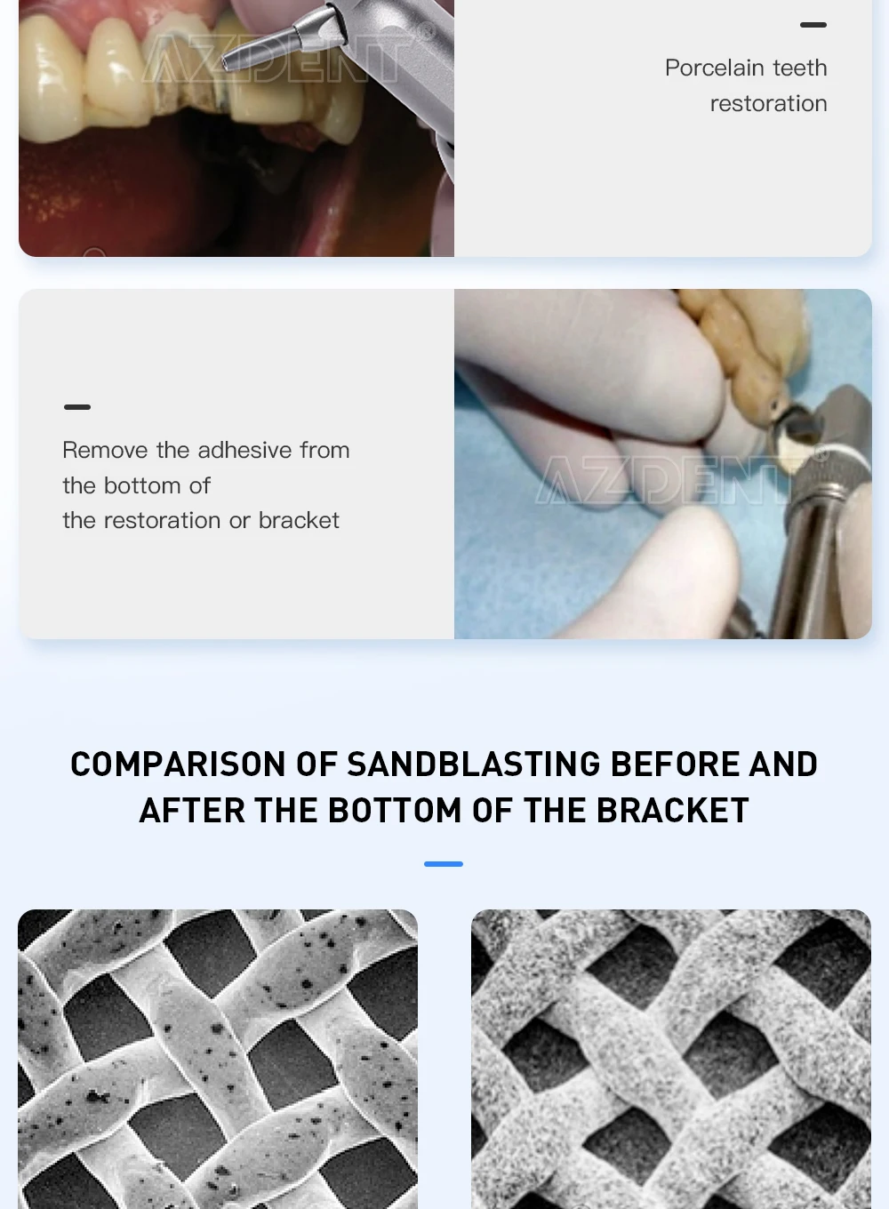 AZDENT Dental Aluminiumoxid Sandstrahlen Polierer MicroBlaster Wasser Spray Zahnmedizin Ausrüstung Werkzeug 2/4 Löcher mit Düse – Detail 5