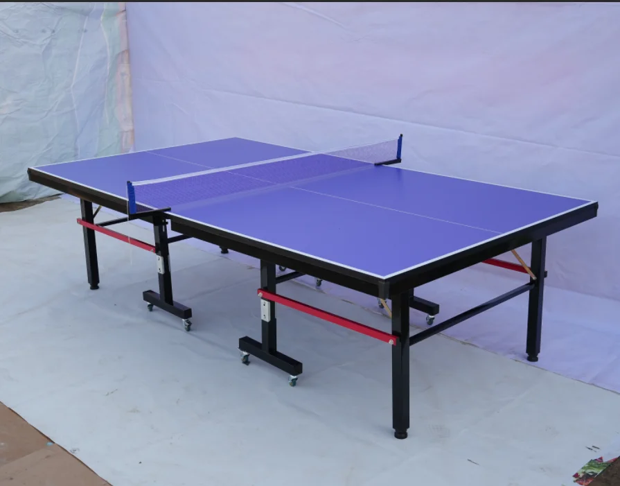 Weatherproof Stationary Outdoor Table Tennis Table with Galvanized Steel Legs and Permanent Net and Post Systempromote sales