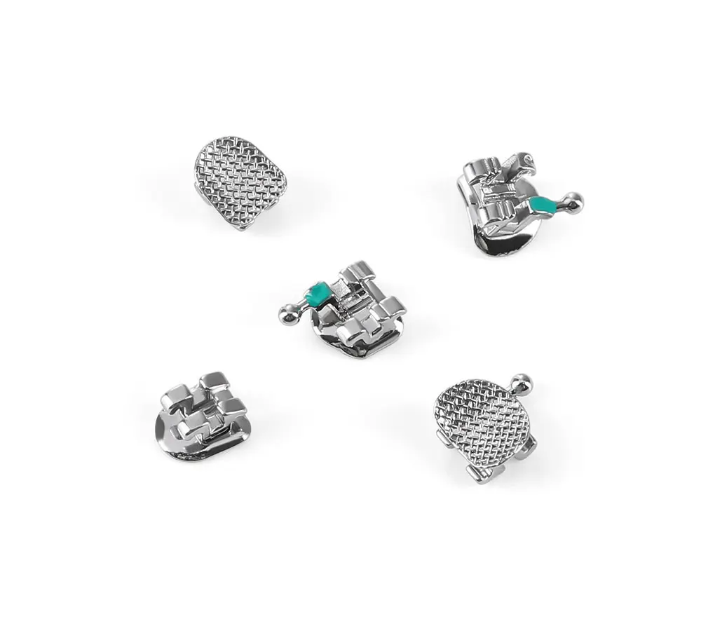 10 Packungen AZDENT Zahnspangen Kieferorthopädische Zahnspangen Plus Metall Mini Standard Mesh Base Roth/MBT 0,022/0,018 Haken 3-4-5 20 Stück/Packung – Detail 15