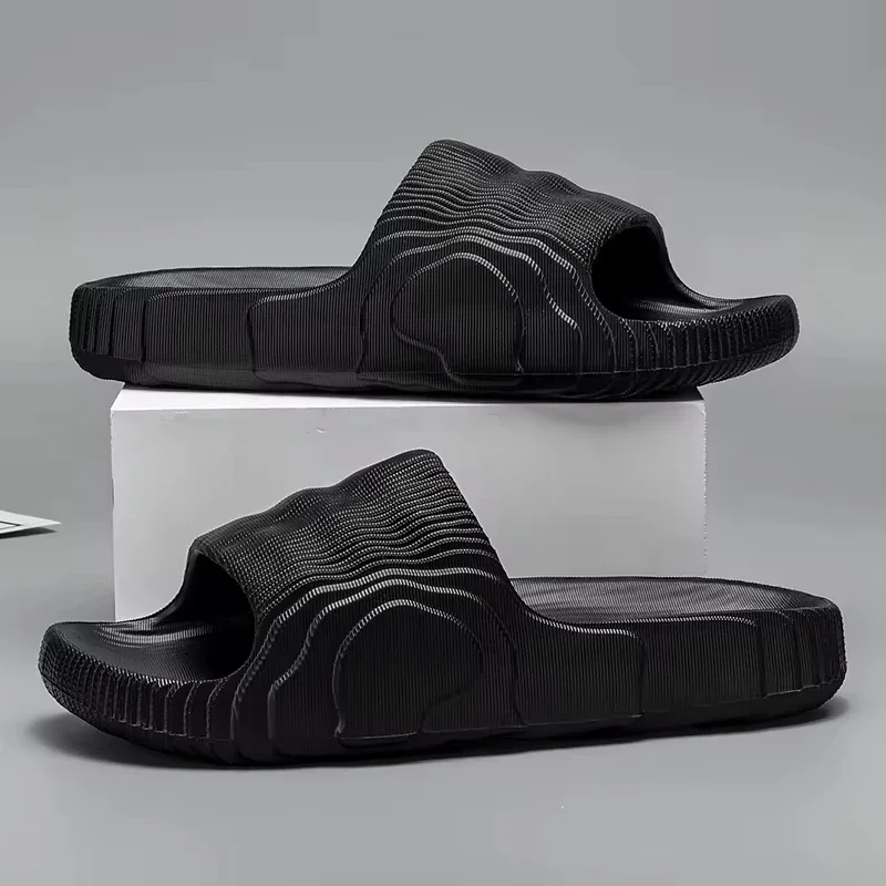 

Soft Home Slippers Couple Summer Indoor Skid Proof Bathroom Slippers Sandals Hotel Solid Color Men Women Flip Flops Flat Shoes