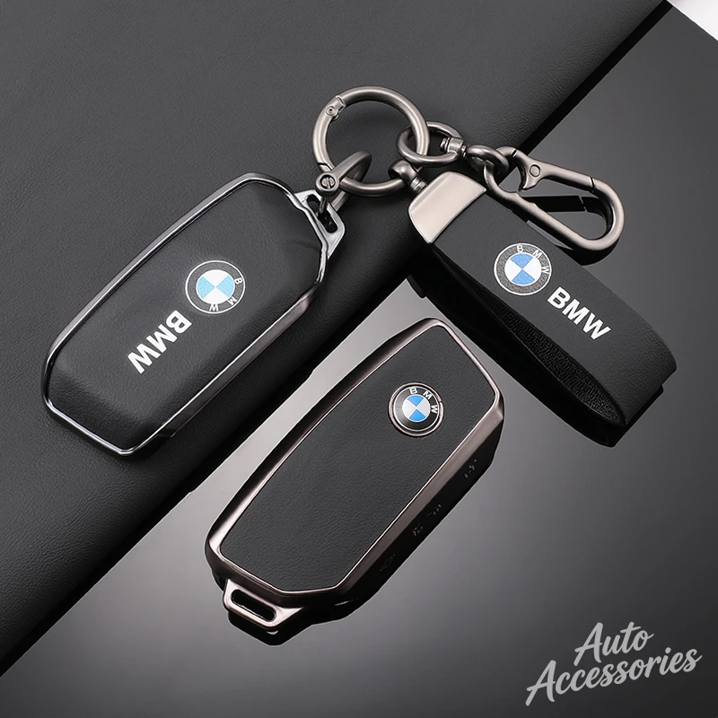 TPU Alloy Car Key Case Cover Protection Shell Keychain For BMW 2 4 5 7 Series IX XM X3 X4 X5 X6 X7 I5 I7 IX1 IX2 M5 XM X5M X6M view 4