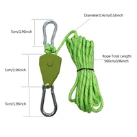 10Pcs 5m Reflective Camping Tent Rope Tie Down Fastener Fixed Buckle Pulley Tensioner Ratchet Hangers Awning Wind Rope Outdoor 4