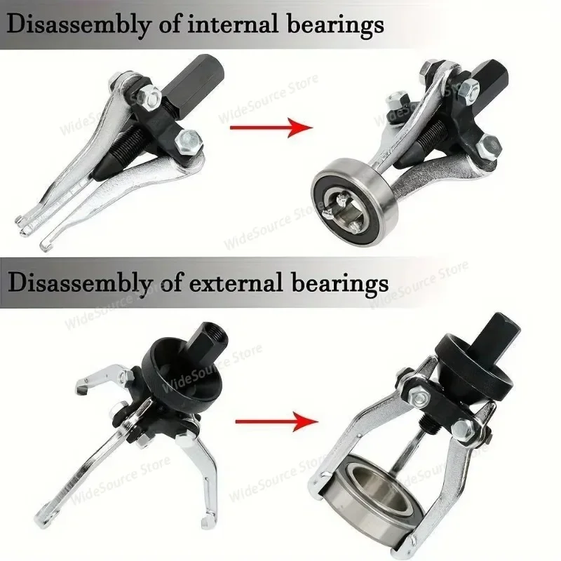 Internal & External Slide Hammer 3-Jaw Puller 5 Pcs Set, Auto Repair Inner Hole Remover, Puller & Extractor Tool Kit