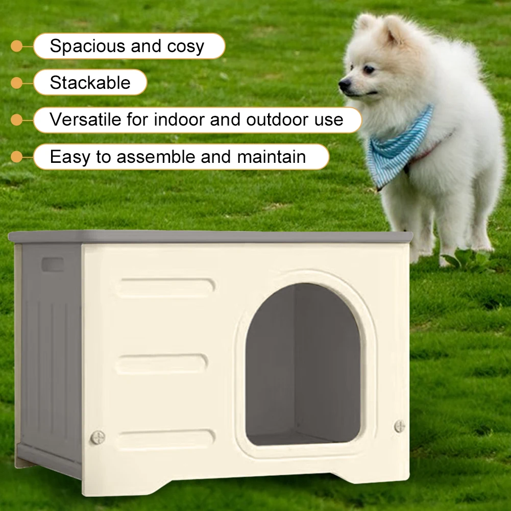 Four Seasons Waterproof Pet Shelter Outdoor Cats Dogs Shelter Windproof Rainproof Cozy House for Small Pets Outdoor Kitten Nest