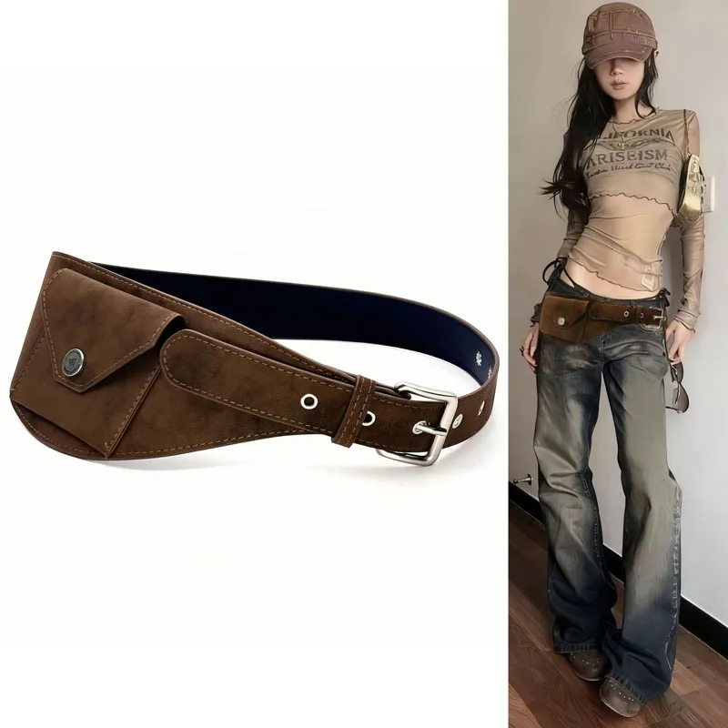 女性用ウエストベルト-ファニーパック-軽量ベルトバッグ-ウエストパック-ミニフラップ-調節可能なウエストバンド