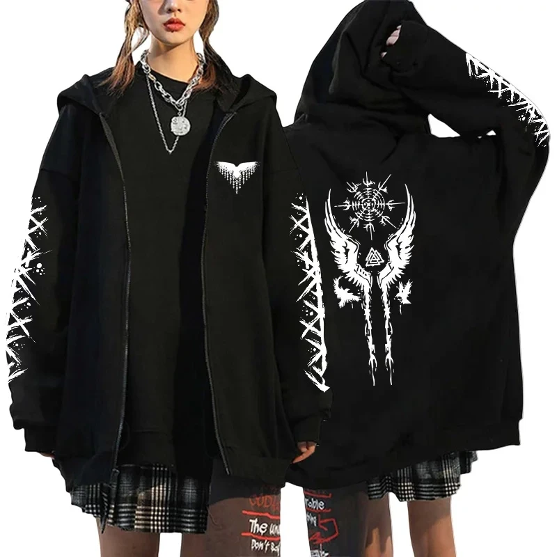 2025 neue Mode Zipper Hoodies Frauen Männer Übergroßen Warme Harajuku Langarm Fleece Sweatshirts Herbst Winter Frauen Kleidung – Detail 3