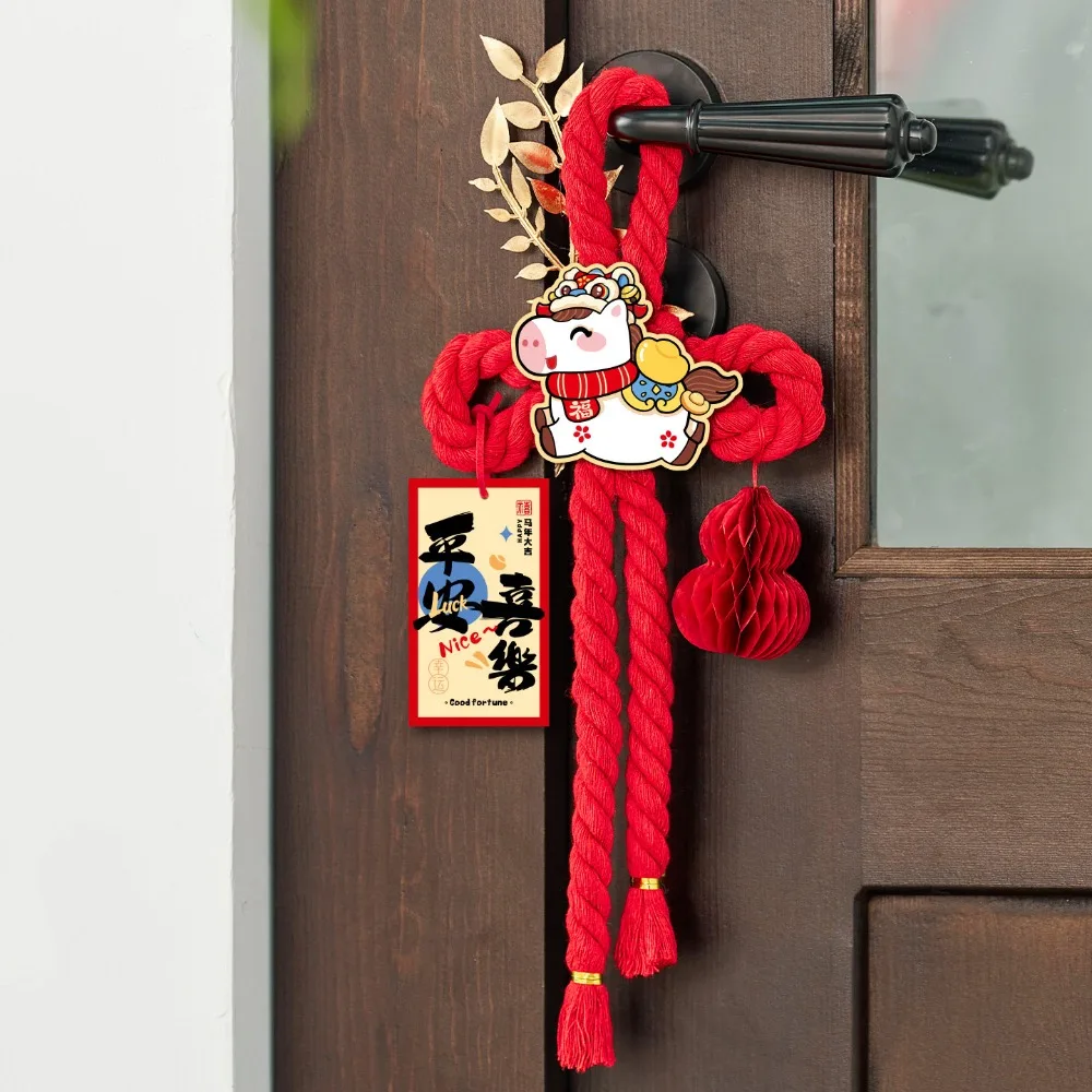

New Handcrafted New Year Decoration Lucky Charm Hanging Design Swastika Knot Pendant DIY Chinese Knot Ornaments