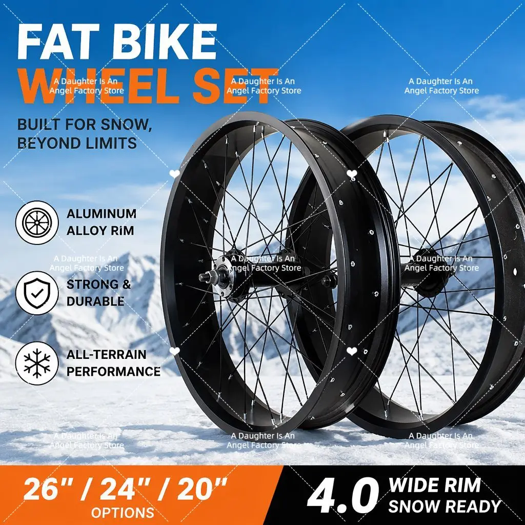 Snowmobile Wheels 20/24/26 4.0/4 Wide Tire Bicycle Front and rear