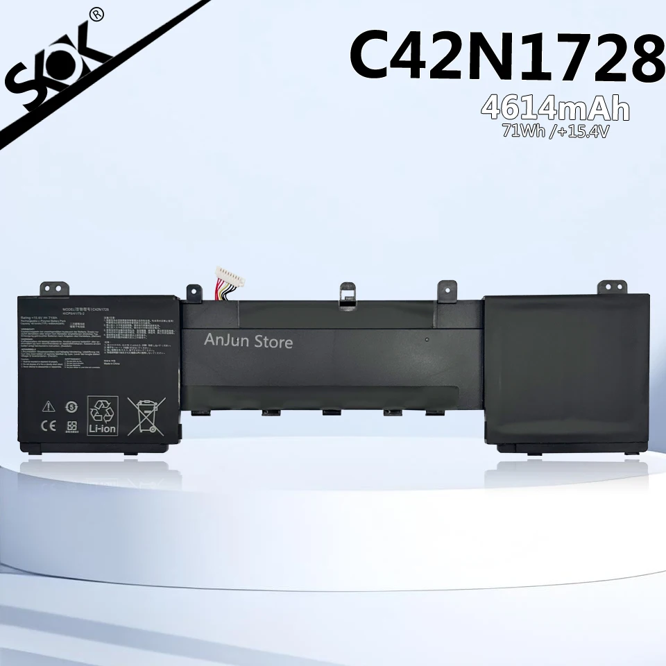 

C42N1728 Laptop Battery for ASUS Zenbook Pro 15 UX550GE UX550GEX UX550GD UX550GDX UX580G UX580GD UX580GDX UX580GE 71WH