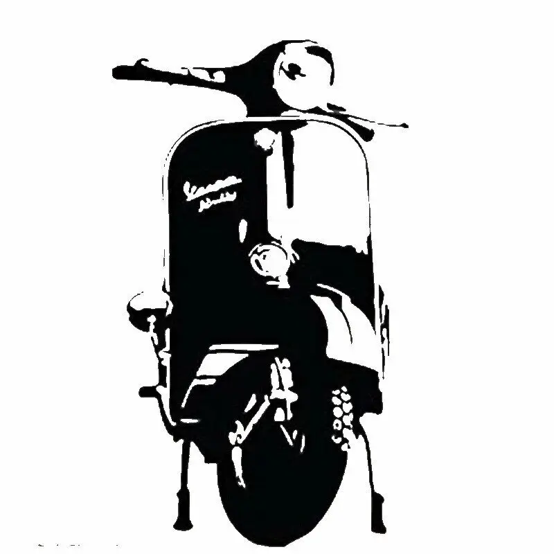 Vespa Scooter Wall Sticker Car Wall Decal Home Decoratie for Living Room Bedroom Vinyl Art Mural Revocable Dw10958