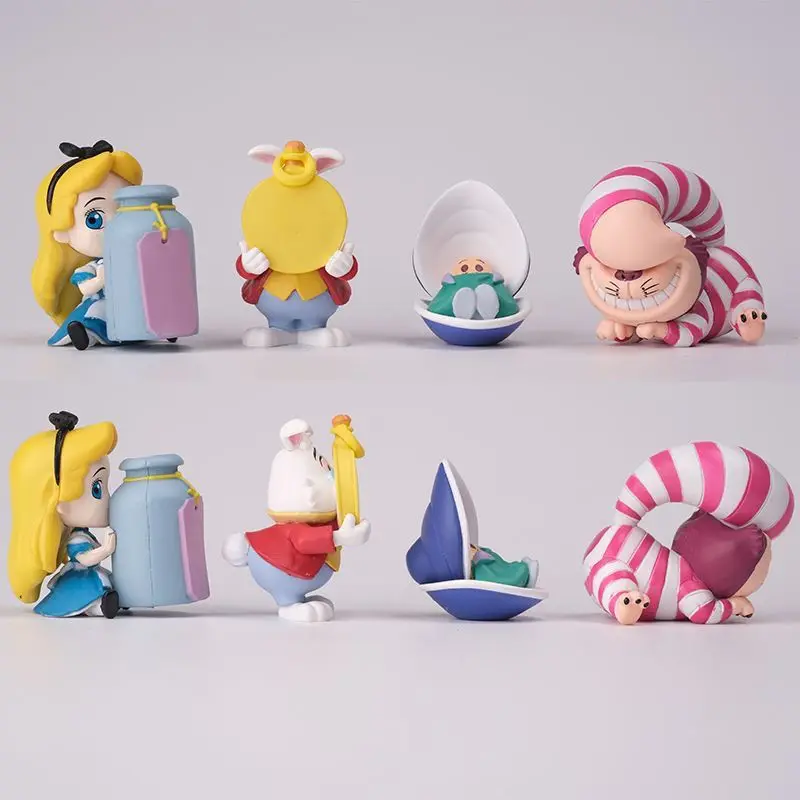 

Alices In Wonderland Anime Figure Young Oyster Baby Cheshire Cat White Rabbit Cartoon Cute Collectible Desktop Display Toys Gift
