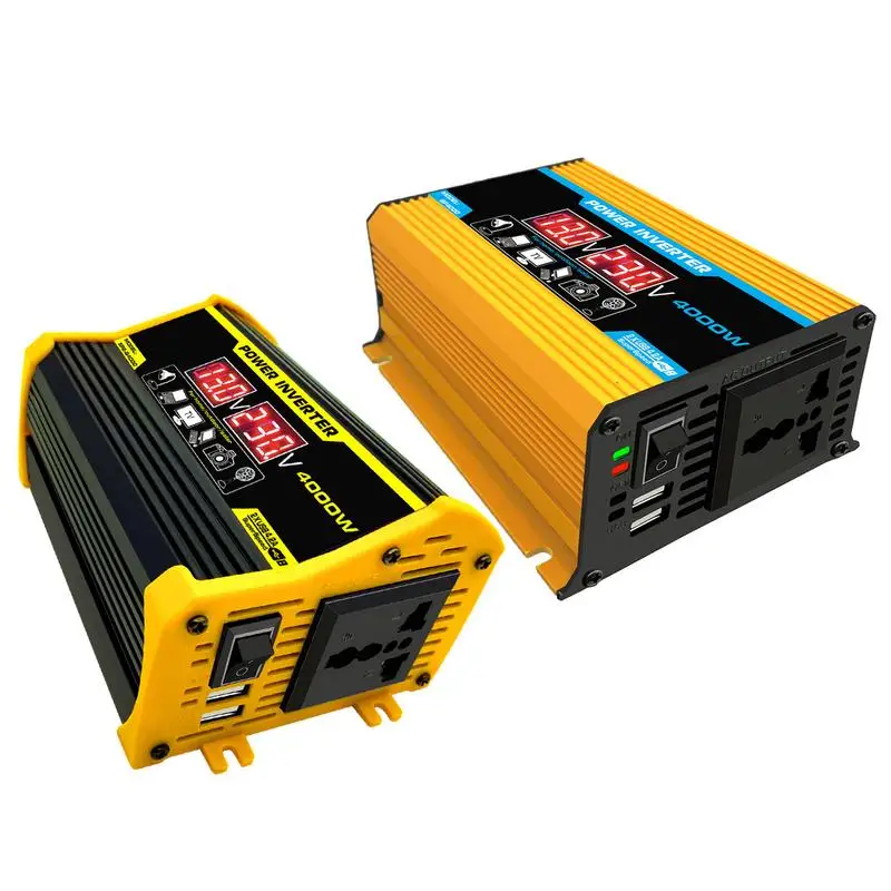 

300W Power Inverter Car Power Inverter EU Plug With Dual USB Ports Adapter DC12V 220V AC Car Continuous Power With LCD Display