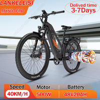 LANKELEISI MX600 PRO Electric Bike 500W Motor 48V20AH Lithium Battery Mountain Electric Bicycle 27.5 Inch Fat Tire Adult E-bike