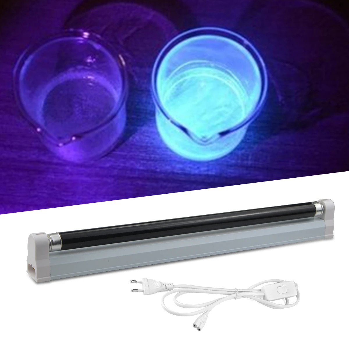 T5 Röhre UV-Lampe 6w/8w 110v 220v uv blb schwarz hellblau Geld detektor Dekor Schwarzlicht lampe mit/ohne Netzteil