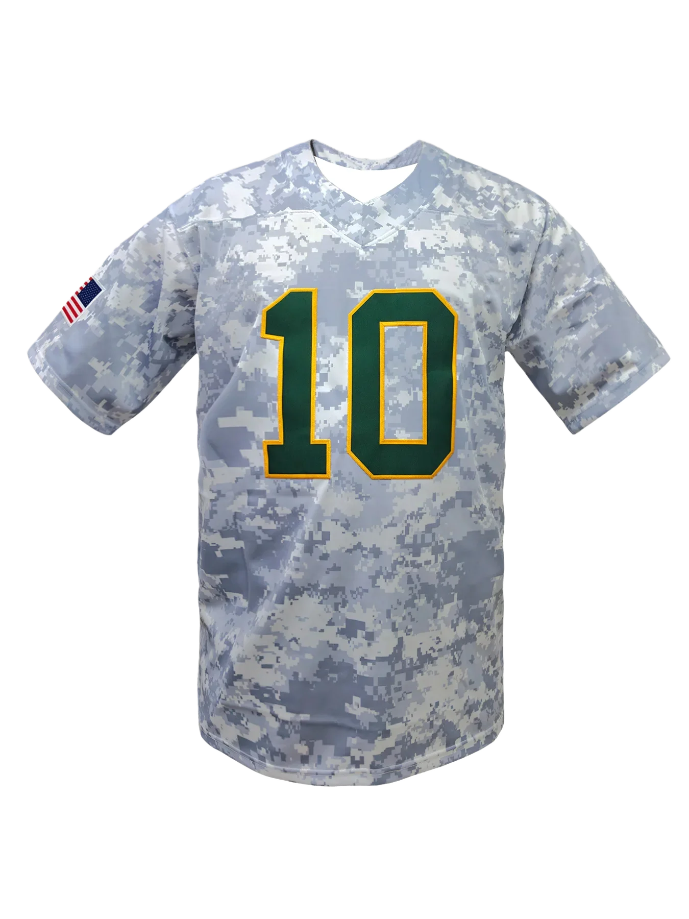 Vintage Letter Print LOVE #10 Camo Football Jersey Rugby Jersey Sports Tops Breathable Athletic Tee Training Sweatshirt Moto