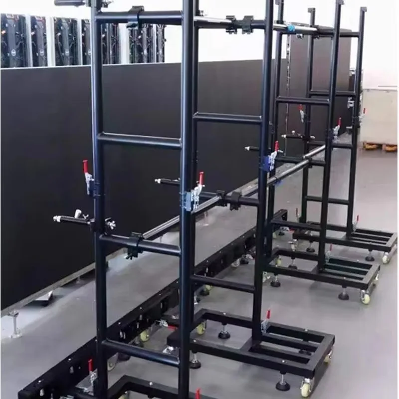LED Large Screen Foldable Aluminum Alloy Movable Mobile Stage Performance Display Stand with Modular Structure Quick Assembly