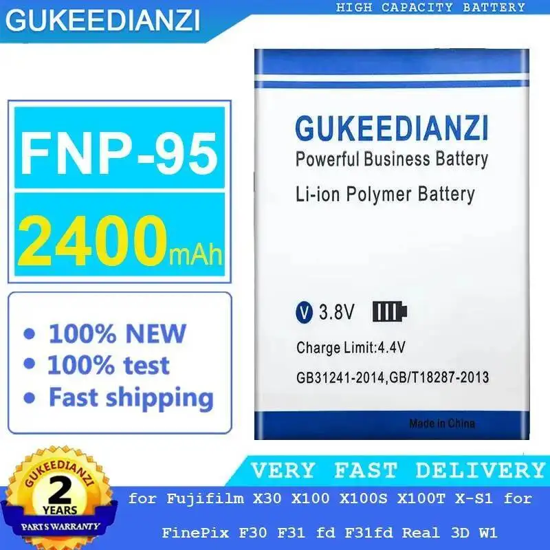 

Camera Battery Fnp-95 2400Mah For Fujifilm X30 X100 X100S X100T X-S1 Finepix F30 F31 FD F31fd Real 3D W1
