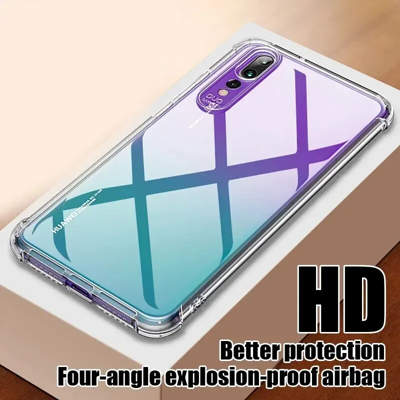 

Luxury Soft Case For Huawei P20 P30 Lite Pro Protective Transparent Case Mate 20 30 Lite Honor 20 Lite pro Silicone Back Cover