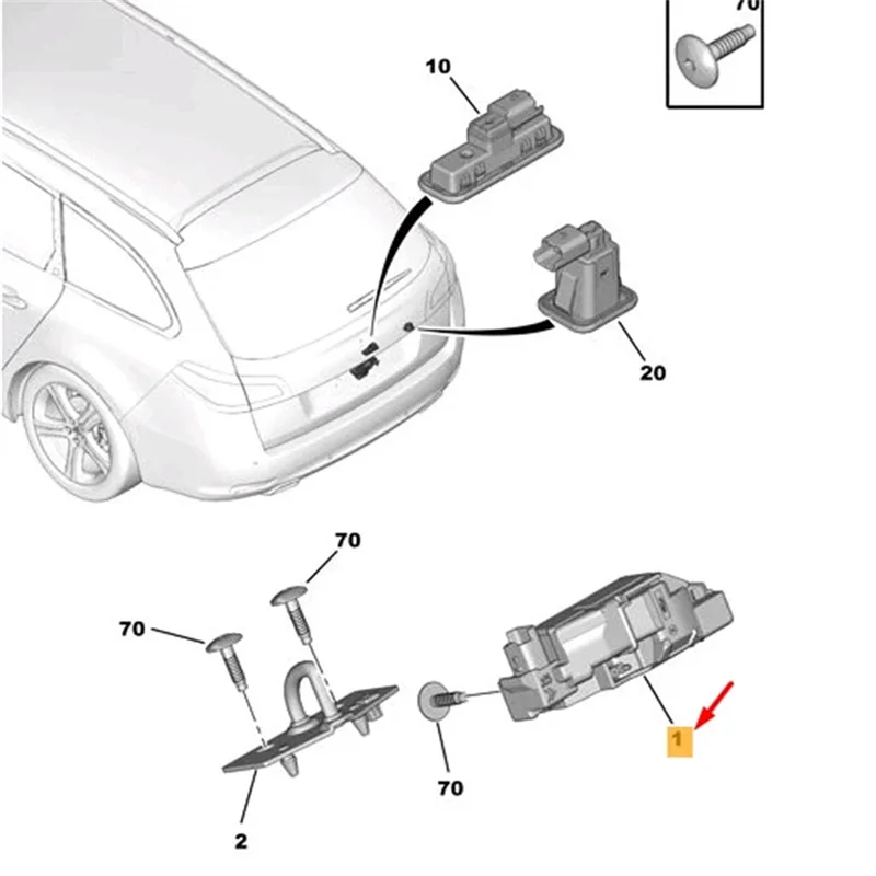 

Lock Catch Tailgate Boot Trunk Gate Lock For Car For 3008 5008 508 Citroen C5 Aircross 9687148480,8719H4