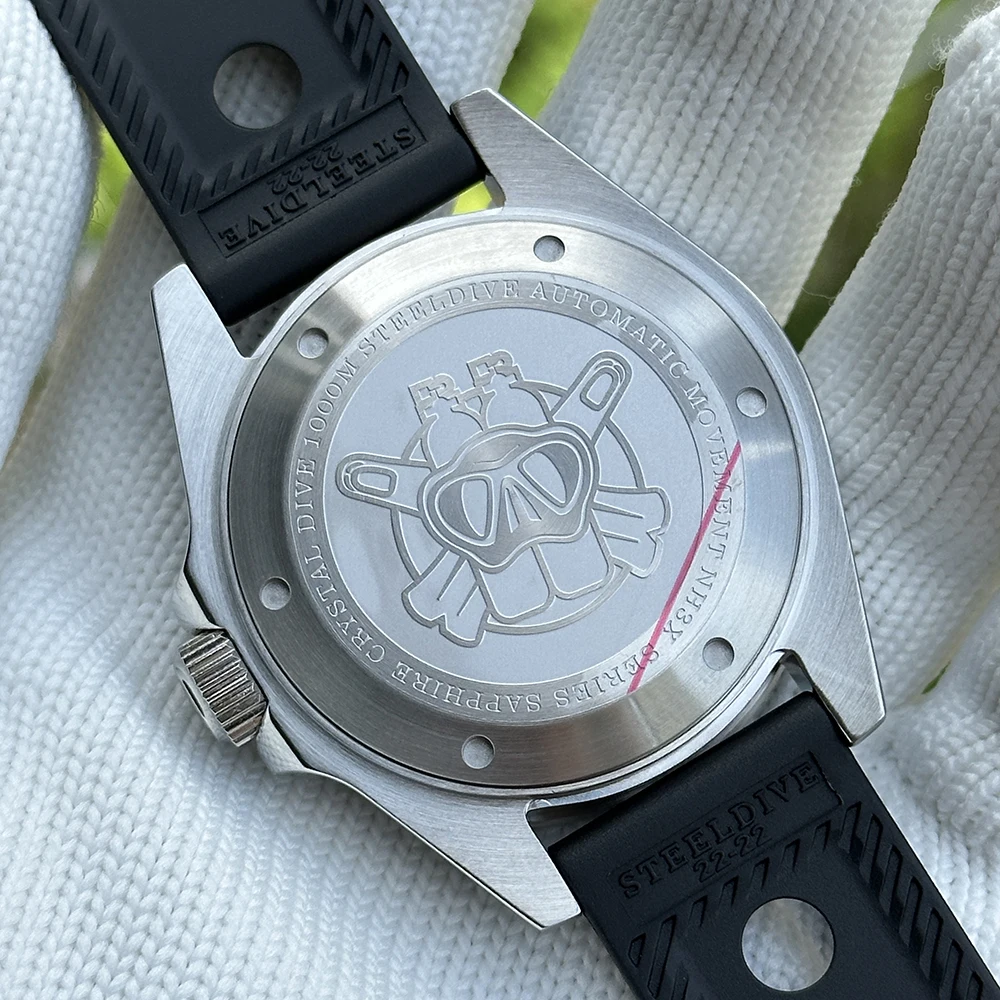 STEELDIVE SD1964GMT NH34 Watch 2025 White Dial 4 Hands Ceramic Bezel Insert Luminous Sappire Glass Automatic Mens Dive Watches