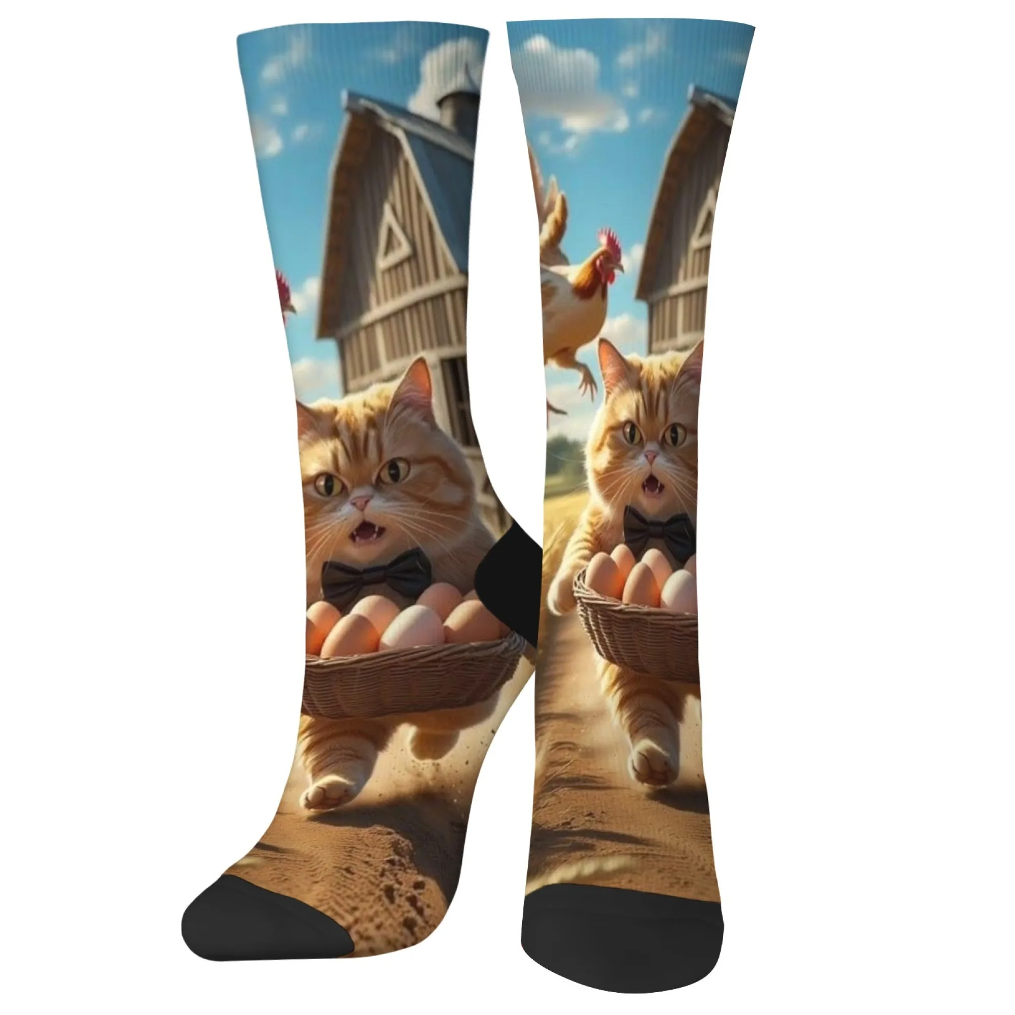 

Unisex Creative cat illustration Casual Socks Party Fun Gift Novelty Harajuku Street Fashion Socks Comfortable Non-slip Gift