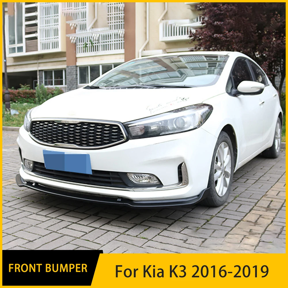 For Kia K3 Spoiler Car Front Bumper Split Lip Body Kit Diffuser Deflector 2016 2017 2018 High-Quality Sports Accessories