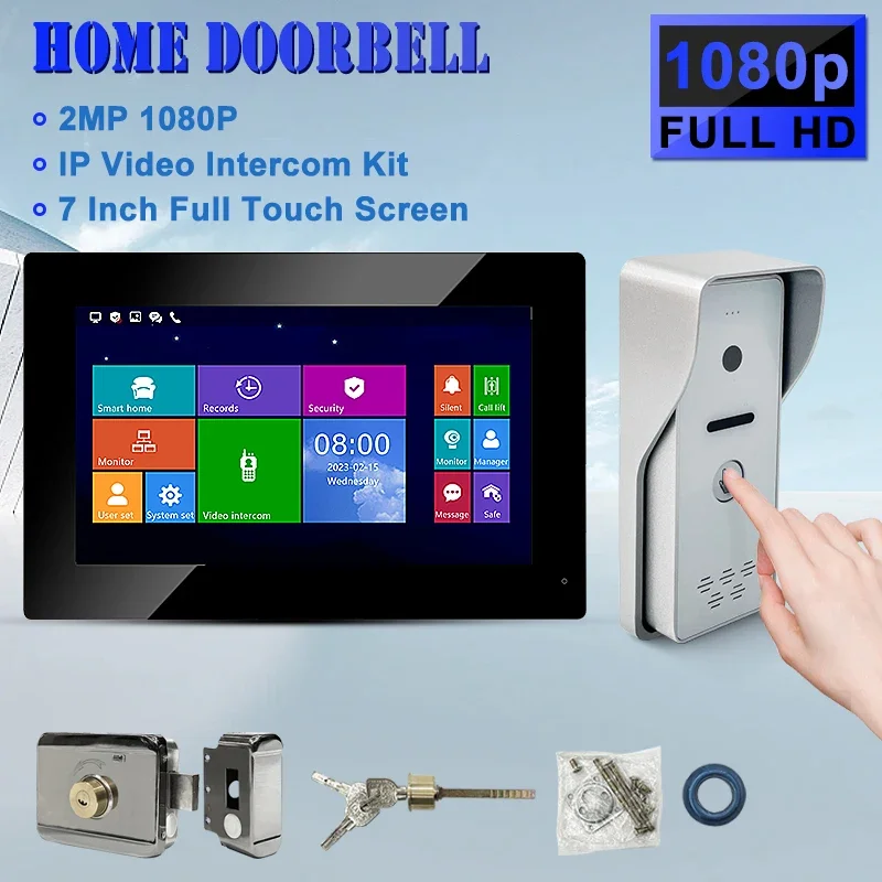 

IP65 2MP 2 SIP lines Audio/Video Door Phone IP SIP Intercom Wired Doorbell Outdoor Unit with Night-Vision Feature