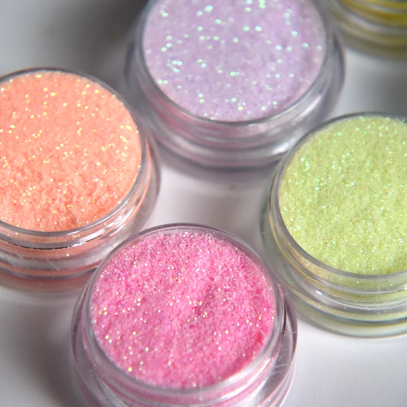 6 słoiki płatki Glitter Glitter olśniewająca perła różowy proszek do zanurzania na paznokcie akrylowe narzędzia Glitter Mix AB Color .008 najdrobniejszy brokat