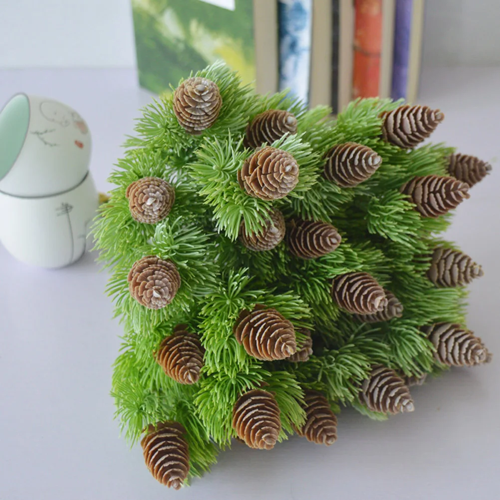 

Realistic Artificial Cypress Greenery Shrubs Plastic Simulation Flower Lifelike Waterproof No Maintenance Decorative Plants For