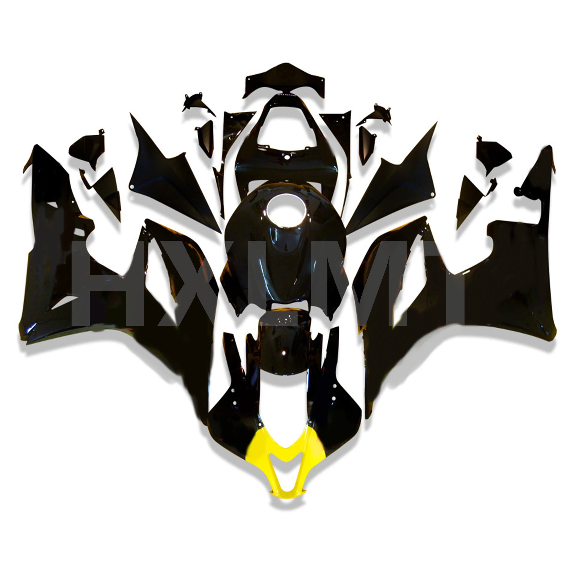 

New ABS Motorcycle Fairings Kit Fit For HONDA CBR600RR F5 2007 2008 Bodywork Set Yellow Black 07 08 Accessories