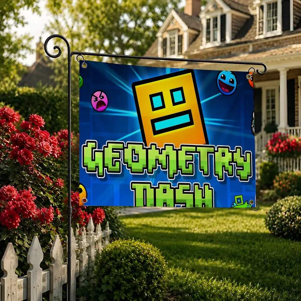 Banderas de Geometry Dash, para Habitación, Dormitorio, Camping, Fiesta, Regalos de Decoración para el Hogar